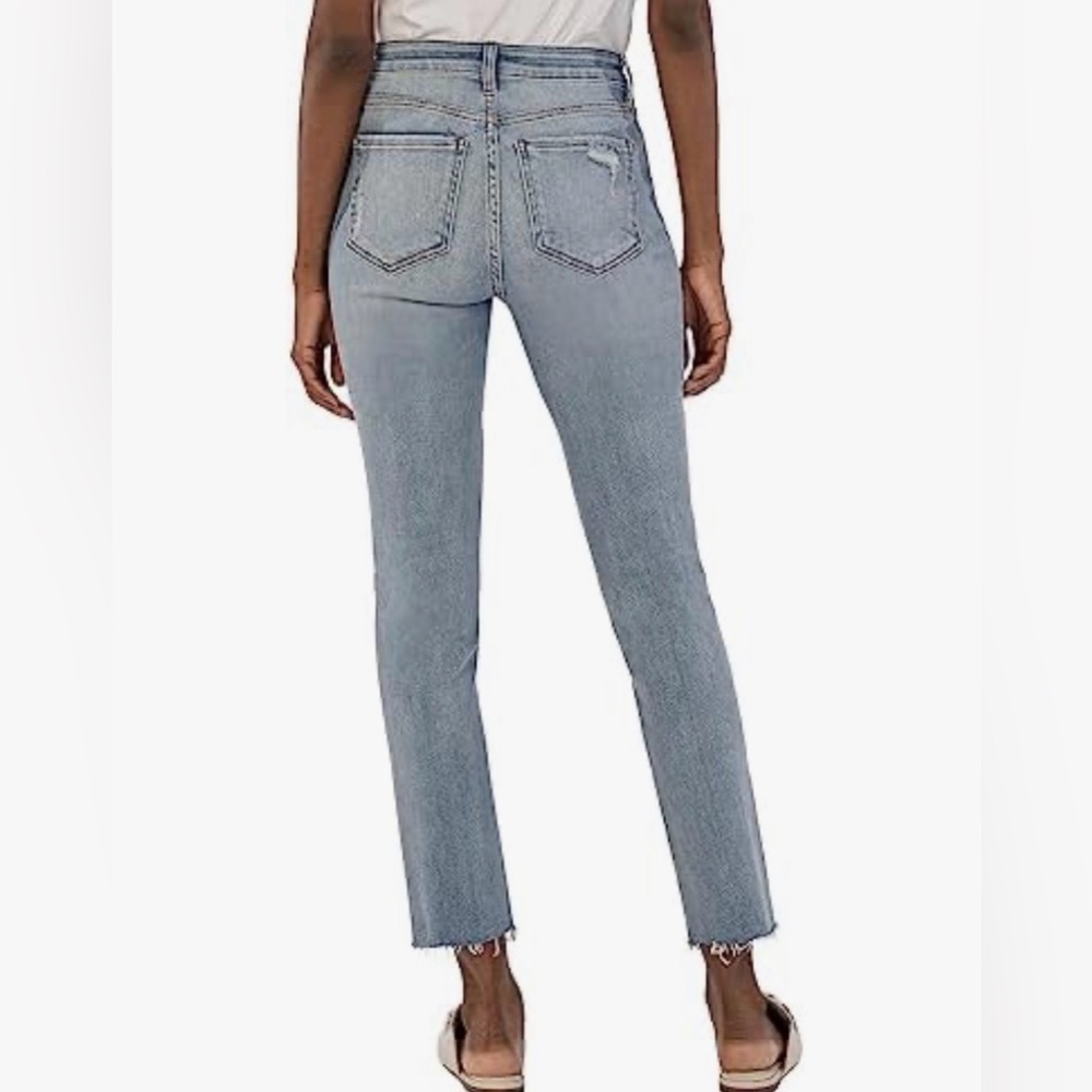 Kut From The Kloth Reese Ankle Straight Leg‎ Denim Raw Hem Jeans Women’s Size 4 - Picture 9 of 9